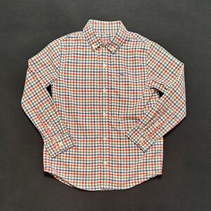 Vineyard Vines Boys Performance Red, green and Blue Plaid Shirt size 6